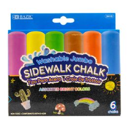 72 Bulk 6 Jumbo Sidewalk Chalks