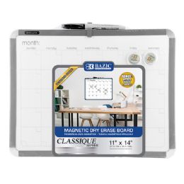 12 Bulk 11" X 14" Classique Magnetic Dry Erase Calendar Board W/ Marker & 2 Magnets