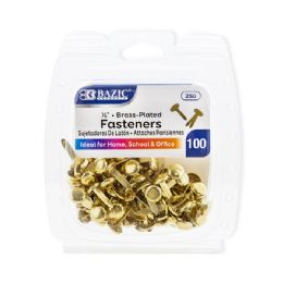 144 Bulk 1/2" BrasS-Plated Fasteners (100/pack)