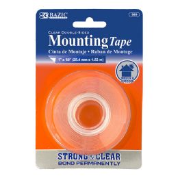144 Bulk 1" X 60" Double Sided Clear Mounting Tape