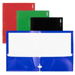 48 Bulk Glossy Laminated Classic Color 2-Pockets Portfolios