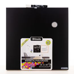 12 Bulk 14" X 14" Cubix Frameless Magnetic Chalkboard W/ Chalk Marker & Magnet