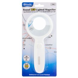 72 Bulk 3" Round 2x Led Lighted Magnifier