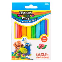 72 Bulk 4.8 Oz (136g) 8 Primary Color Modeling Clay Sticks