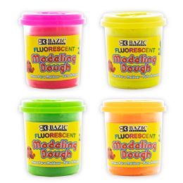 24 Bulk 7.76 Oz (220g) 4 Fluorescent Color Modeling Dough