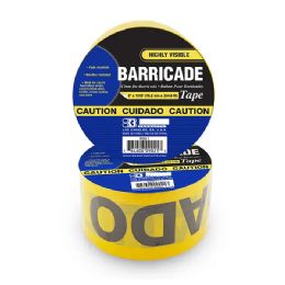 12 Bulk 3" x 1000' Yellow Caution Barricade Tape