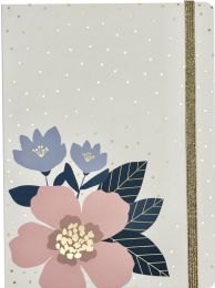 24 Bulk Journal - 8 X 6 Inches - 160 Sheets - Gold Elastic Closure - Gold Foil