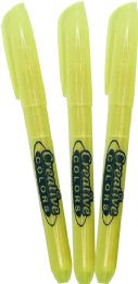 144 Bulk Highlighters - Pen Style - Chisel Tip - Bulk - Yellow