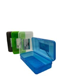 48 Bulk Large Pencil Box - 8 X 4.75 X 2.25 Inches