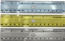 288 Bulk Plastic Ruler With Binder Holes - 6 Inch