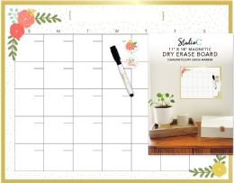 6 Bulk 11" X 14" Undated Dry Erase Calendar Board - Minimum Order 1 Case Of 12