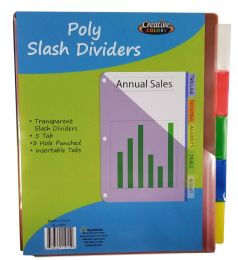48 Bulk 5 Tap Poly Dividers - Slash Pocket