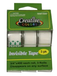 48 Bulk Invisible Tape - 3ct - 3 X 400 Inches Each