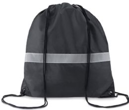 144 Bulk Nylon Drawsting Bag In Black