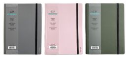 24 Bulk Executive Journal - 8 X 6 Inches - 96 Sheets - Soft Touch Covers - Elastic Closure
