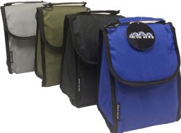 24 Bulk Lunch Bag - Carabiner Clip - Back Pocket -  Touch Closure Closure