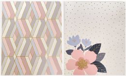 40 Bulk Portfolio - Two Pockets - Three Holes - Gold Foil