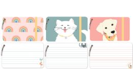 24 Bulk Fashion Index Cards - 3 X 5 Inches - 75 Ruled Cards - Elastic Band Closure - Printed Cards And Interior Covers - Ring Bound