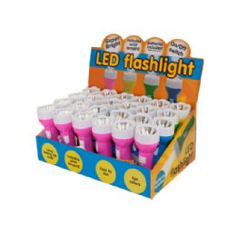 24 Bulk Led Flashlight Countertop Display