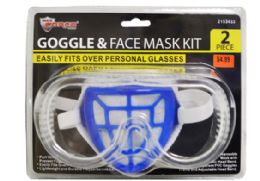 12 Bulk Goggle & Face Mask Kit