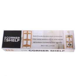 2 Bulk 30.3" Tall ThreE-Tier Wood Corner Shelving Unit