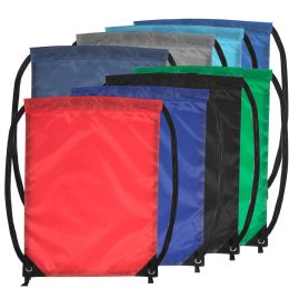 100 Bulk 18 Inch Basic Drawstring Bag - 8 Colors