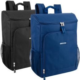 24 Bulk Fridge Pak 17 Inch Cooler Backpack -  2 Assorted Colors
