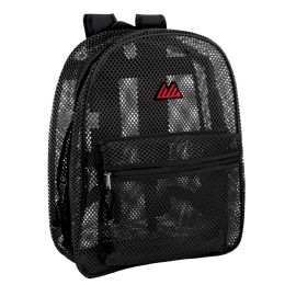 24 Bulk Bulk Premium 17 Inch Mesh Backpack Black