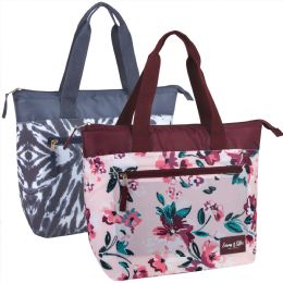24 Bulk Fridge Pak Floral/tie Dye 16 Can Cooler Tote