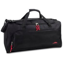 24 Bulk 24 Inch WidE-Pocket Duffle Bags Black