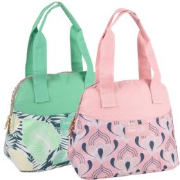 24 Bulk Fridge Pak Printed Cooler Lunch Bags - 2 Floral Prints