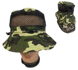 48 Bulk Men's Assorted Camo Bucket Hat With Mesh