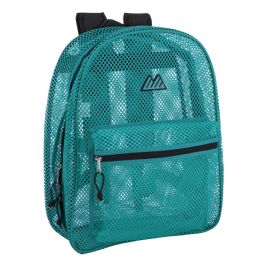 24 Bulk Bulk Premium 17 Inch Mesh Backpack - Girls Aqua