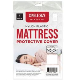 24 Bulk Single Size Twin Mattress Nylon Plastic Protective Cover 35" X 74" X 7.8"