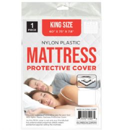 24 Bulk King Size Nylon Plastic Mattress Cover Protective 60" X 75" X 7.8"