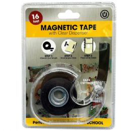24 Bulk 16' Magnetic Tape With Clear Dispenser