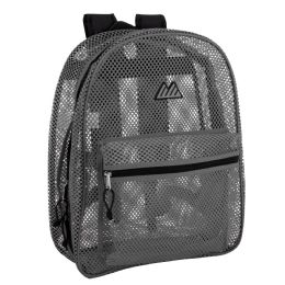 24 Bulk Bulk Premium 17 Inch Mesh Backpack Grey