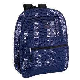 24 Bulk Bulk Premium 17 Inch Mesh Backpack Blue