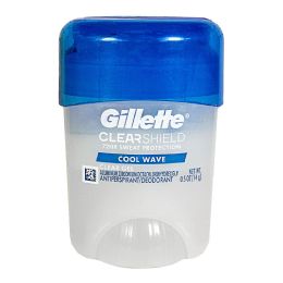 24 Bulk Gillette Cool Wave Clear Gel Antiperspirant And Deodorant For Men  - 0.5 Oz.