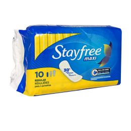 6 Bulk -Stayfree Regular Maxi Pads - Pack Of 10