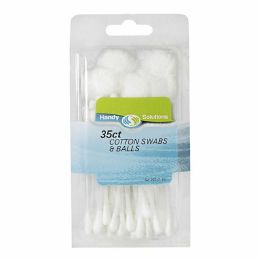 66 Bulk Handy Solutions Cotton Swabs & Cotton Balls  Pack of 35