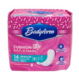36 Bulk Bodyform Cushion Soft Regular Maxipads -14 ct.