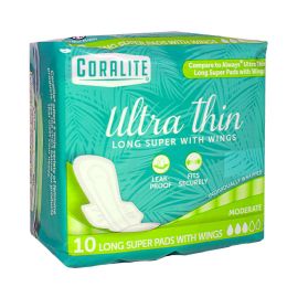 24 Bulk Coralite Ultra Thin Maxi Pads - Pack Of 10