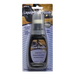 24 Bulk Allary Black Liquid Shoe Polish - 2.53 Oz.