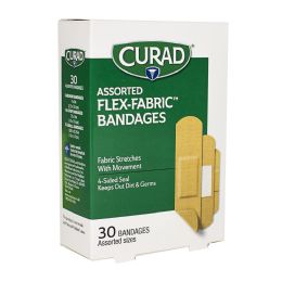 24 Bulk Curad Flex Fabric  Bandages - Box Of 30