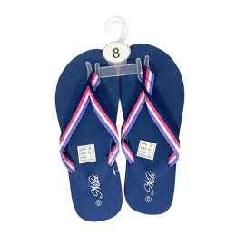 24 Bulk Ladies' Heavy Duty V Strap Flip Flops - Assorted Sizes & Colors