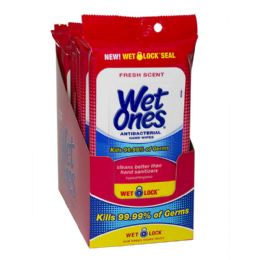 40 Bulk Travel Size Wet Ones Antibacterial Wipes - Pack of 20