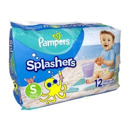 12 Bulk Pampers Splashers Swim Diapers Size S - Pack of 12