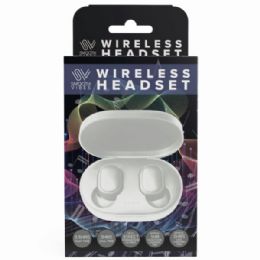 6 Bulk White Wireless Earbuds With Charging Case