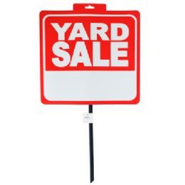 24 Bulk Sign Yard Sale 14 X 15 26in W/pole Weatherproof Plst Perf Header/ Label